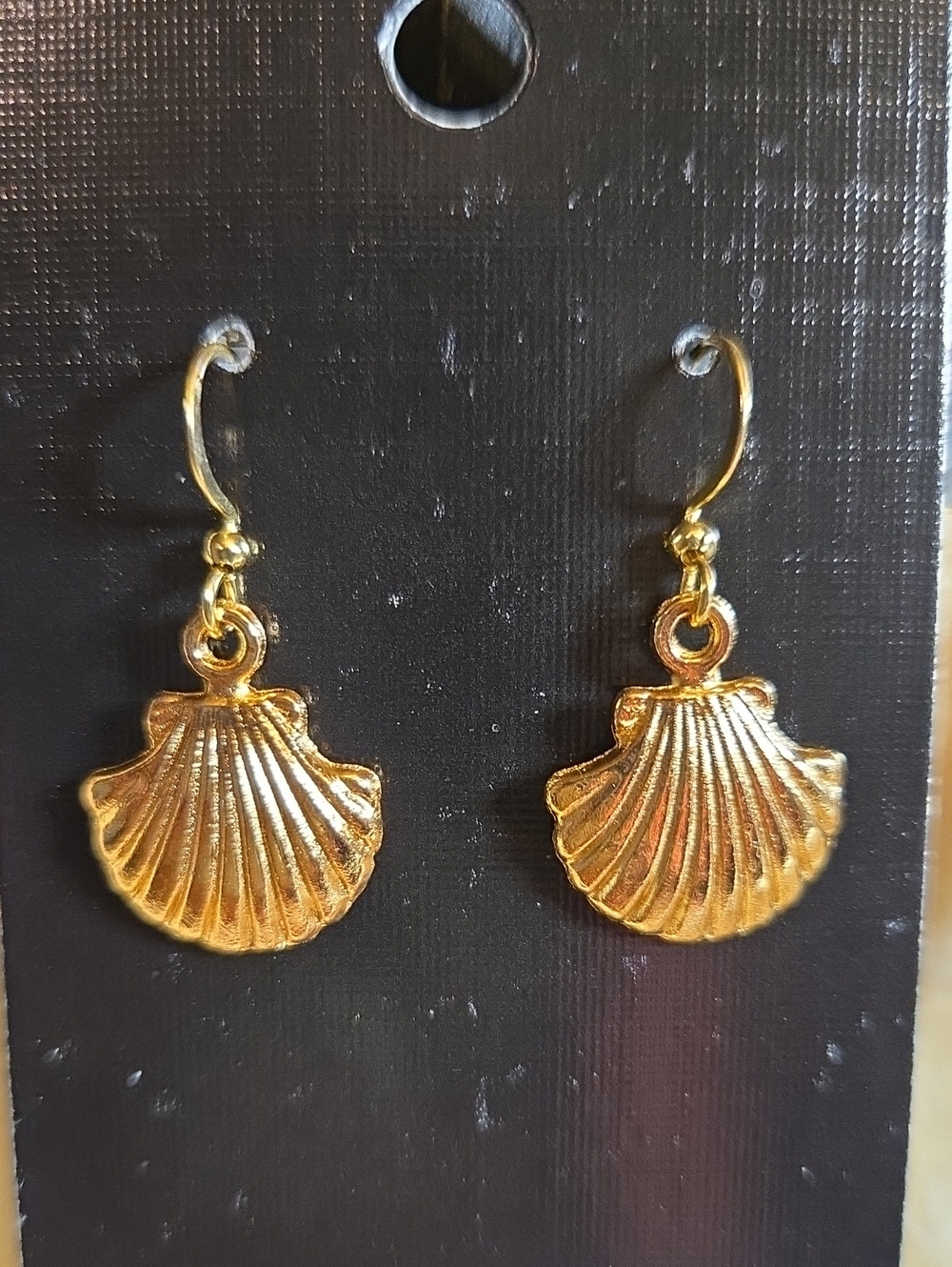 Gold Shell Drop Earrings - Women Jewelry